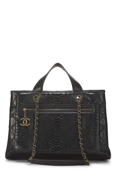 Chanel Black Calfskin Urban Mix Tote