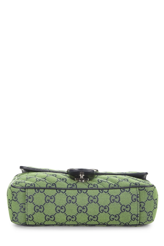 Green Canvas GG Marmont Shoulder Bag Small, , large image number 4