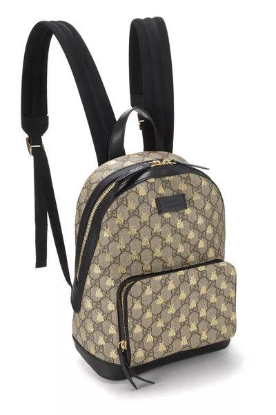 GG Supreme Canvas Bee Backpack Small, , large