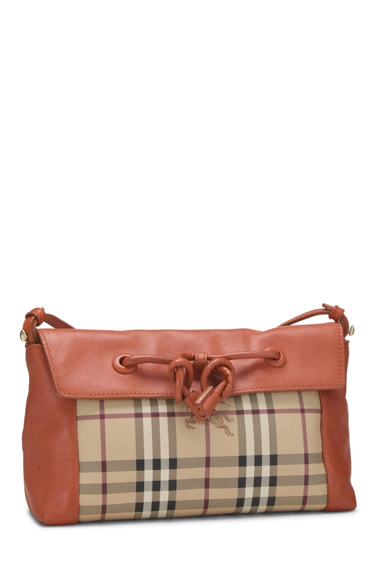 Orange Haymarket Check Leah Knot Crossbody, , large image number 1