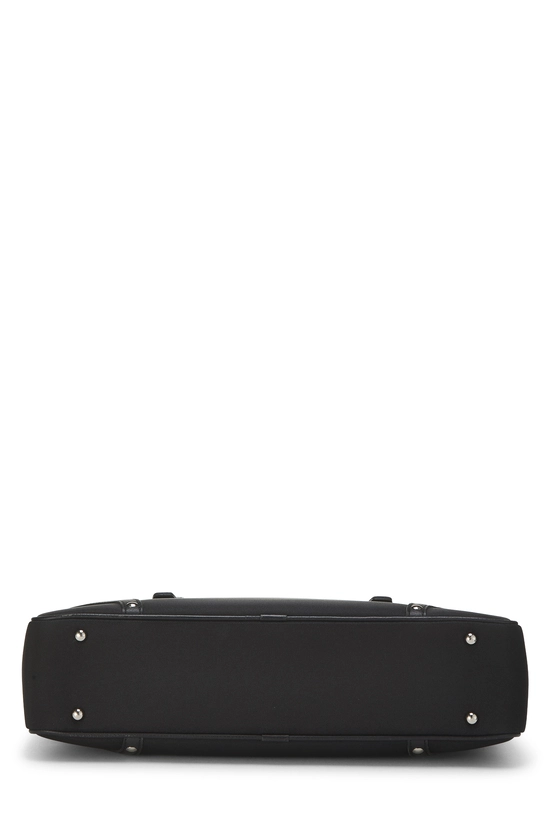 Black Nylon Check Zip Tote Medium, , large image number 4