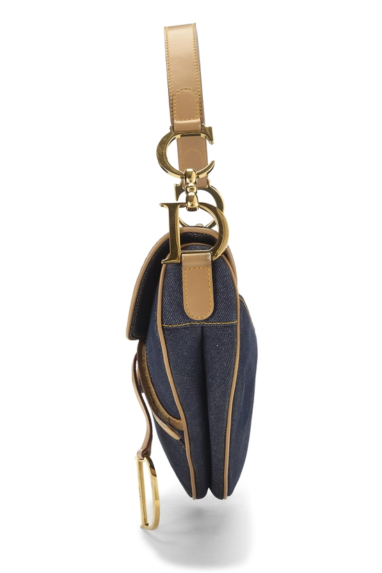 Navy Denim Saddle Bag, , large image number 2