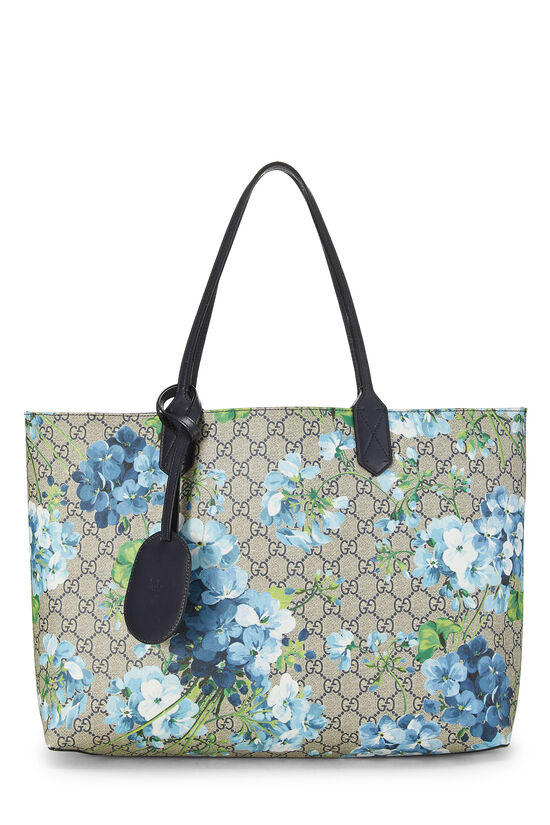 Blue GG Blooms Supreme Canvas Reversible Tote , , large image number 0