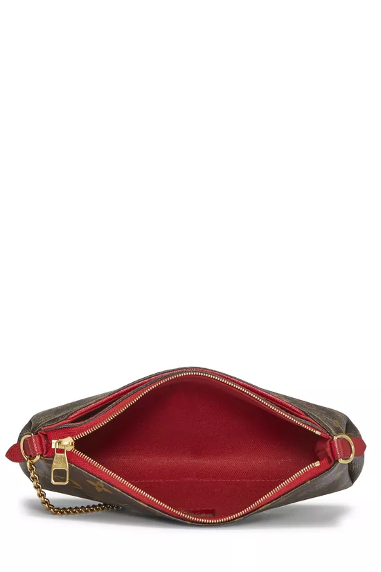 Red Monogram Canvas Pallas Clutch, , large image number 5