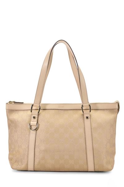 Gucci Pink GG Lurex Abbey Zip Tote