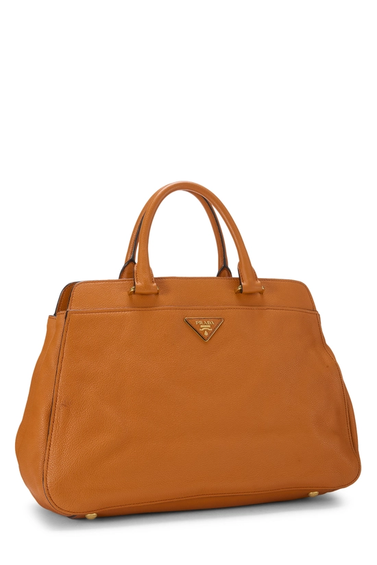 Orange Vitello Daino Convertible Handbag, , large image number 1