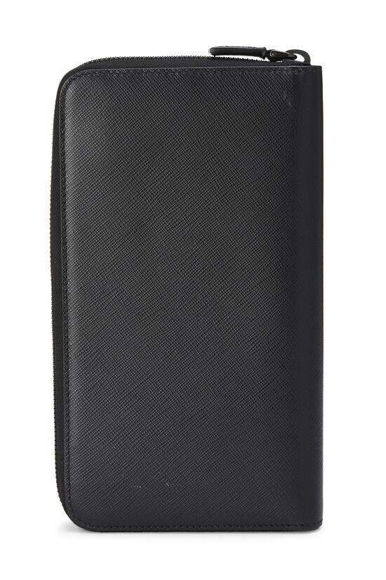 Black Saffiano Zip Around Wallet, , large image number 2