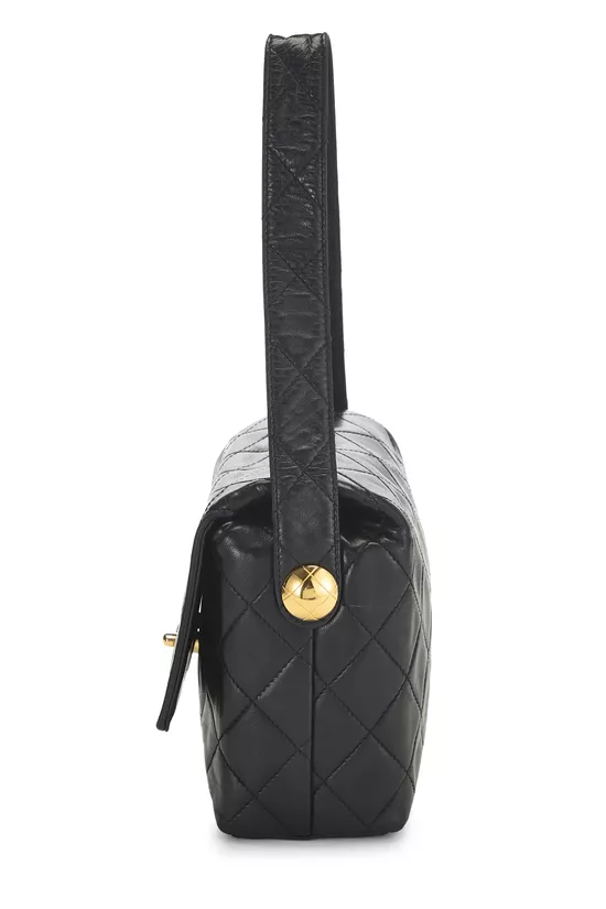 Black Quilted Lambskin Handbag Mini, , large image number 2