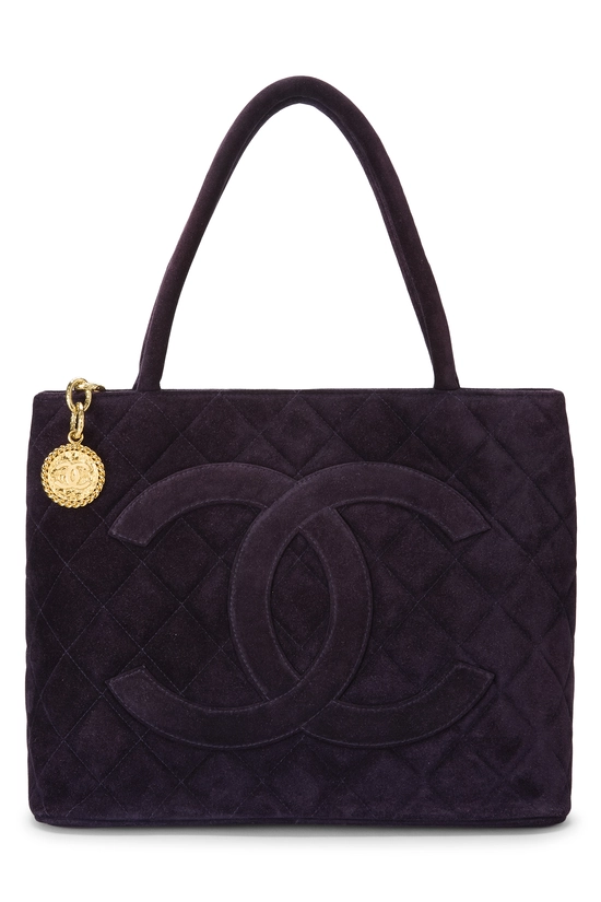 Purple Suede Caviar Medallion Tote, , large image number 0