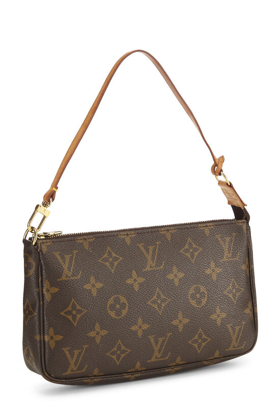 Louis Vuitton Brown Canvas Monogram Pochette Accessoires Long Strap bag Louis  Vuitton
