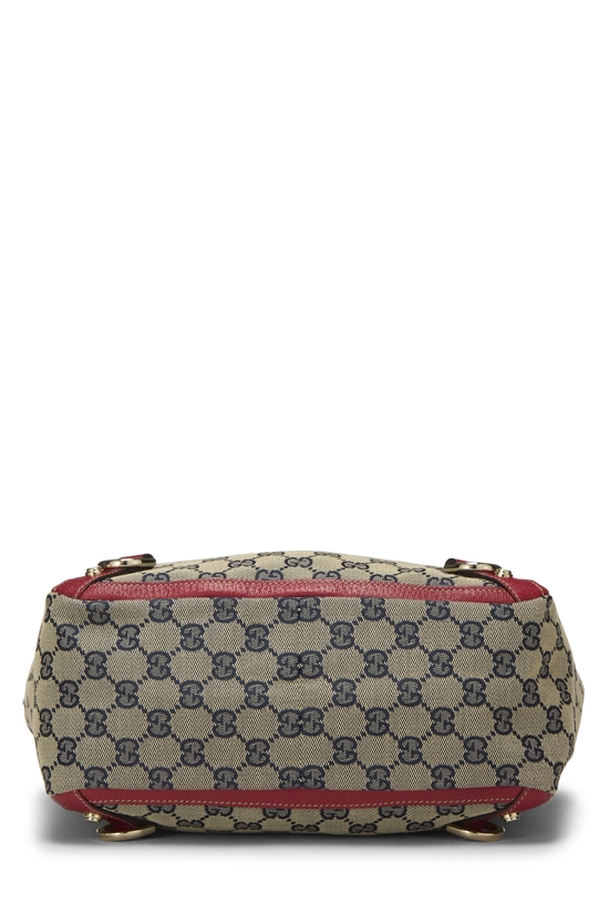 Red GG Canvas D-Ring Abbey Tote, , large image number 4