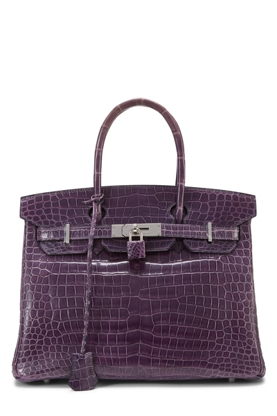 Hermès Amethyst Crocodile Porosus Birkin 30