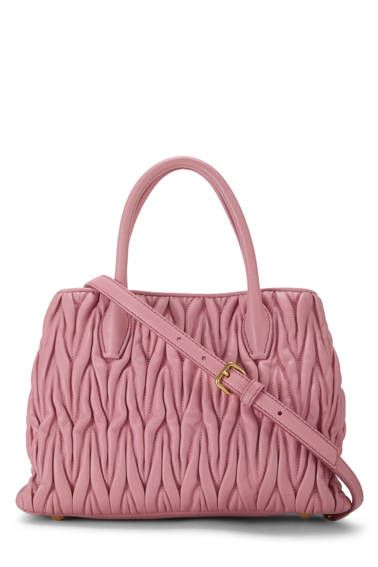 Pink Nappa Convertible Top Handle Bag Small, , large image number 3