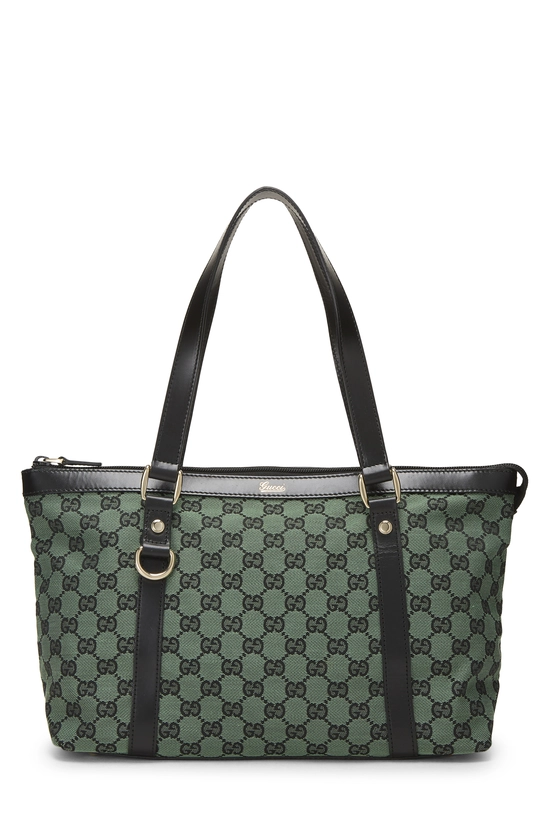 Green Original GG Canvas Abbey Zip Tote, , large image number 0