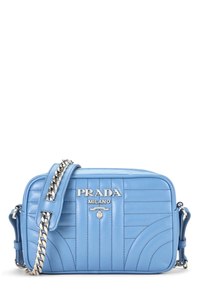 Blue Calfskin Diagramme Camera Bag Small