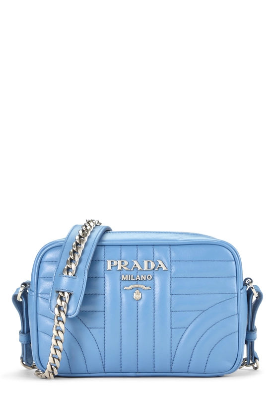 Blue Calfskin Diagramme Camera Bag Small, , large image number 0