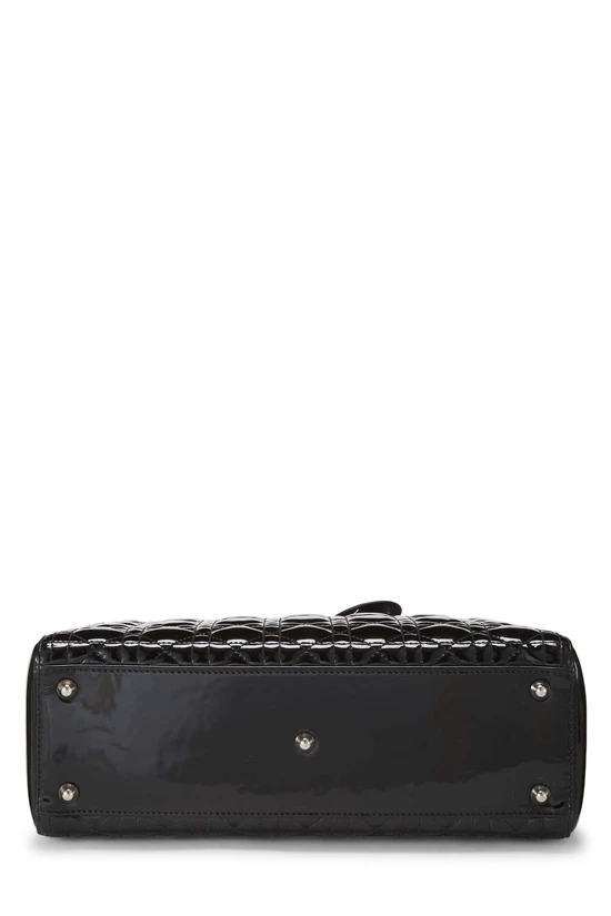 Black Cannage Quilted Patent Leather Lady Dior Large, , large image number 4