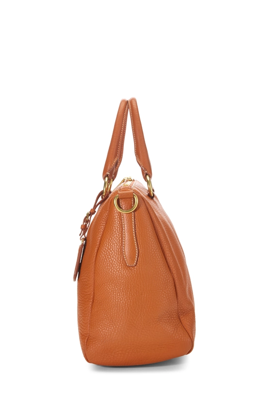 Orange Vitello Daino Convertible Tote, , large image number 2