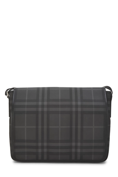 Burberry Black Smoked Check Messenger Bag