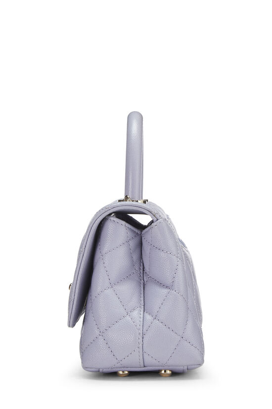 Lavender Quilted Caviar Coco Handle Bag Mini, , large image number 3