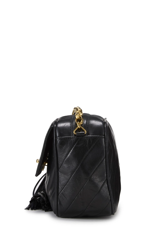 Black Lambskin Diagonal Pocket Camera Bag Mini, , large image number 2