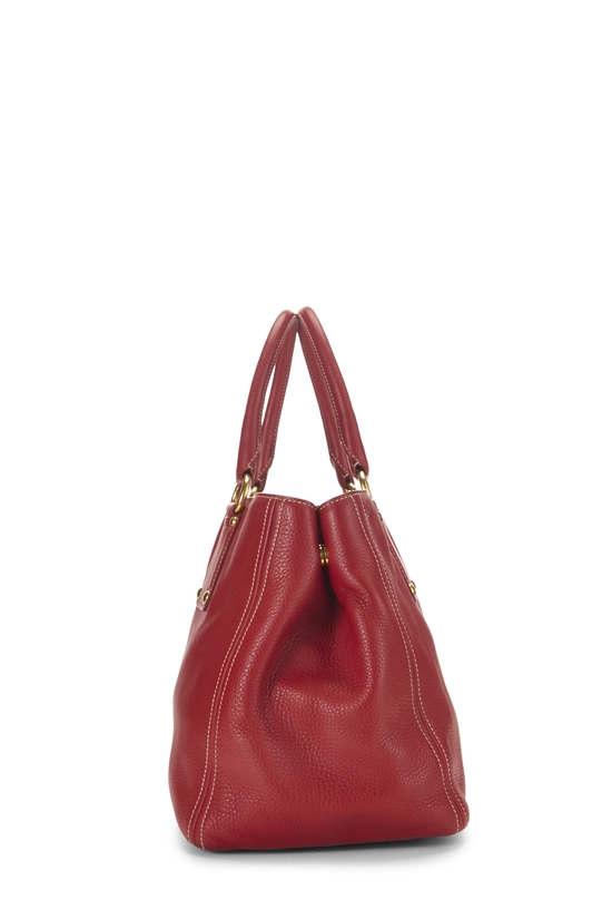 Red Vitello Daino Convertible Tote Small, , large image number 2