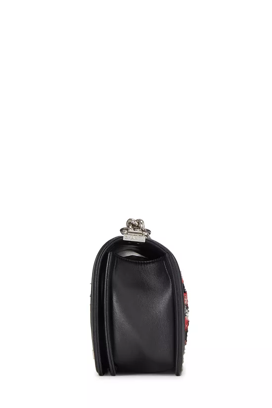 Black & Red Chevron Tweed Boy Bag Medium, , large image number 3