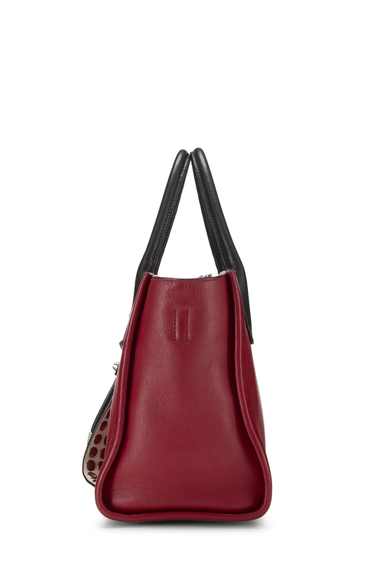 Red Calfskin Belted Concept Double Zip Tote, , large image number 2