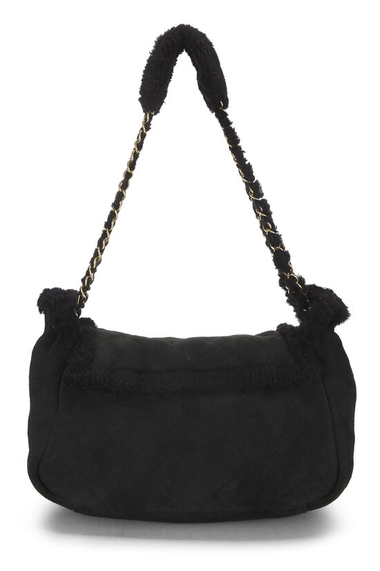 Black Shearling Shoulder Bag Small, , large image number 3