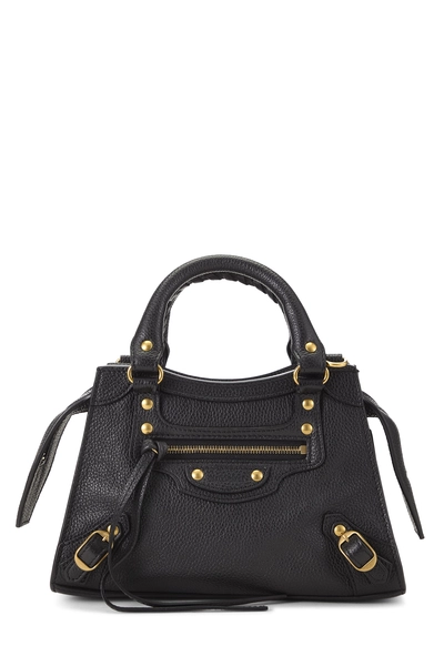 Black Calfskin Neo Classic City Mini
