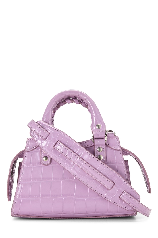 Purple Embossed Calfskin Neo Classic City Nano, , large image number 3