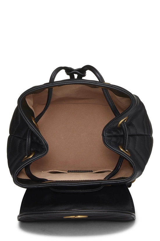 Black Leather GG Marmont Backpack Small, , large image number 5