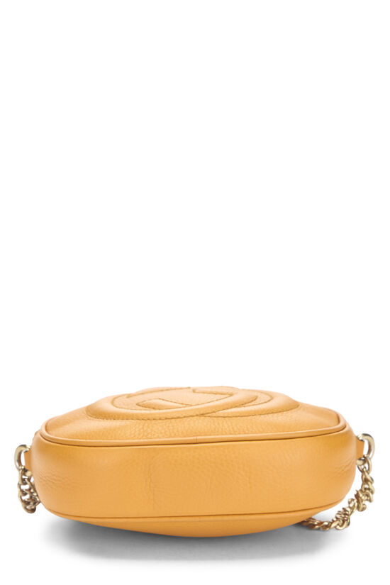 Orange Leather Soho Round Chain Crossbody Mini, , large image number 4