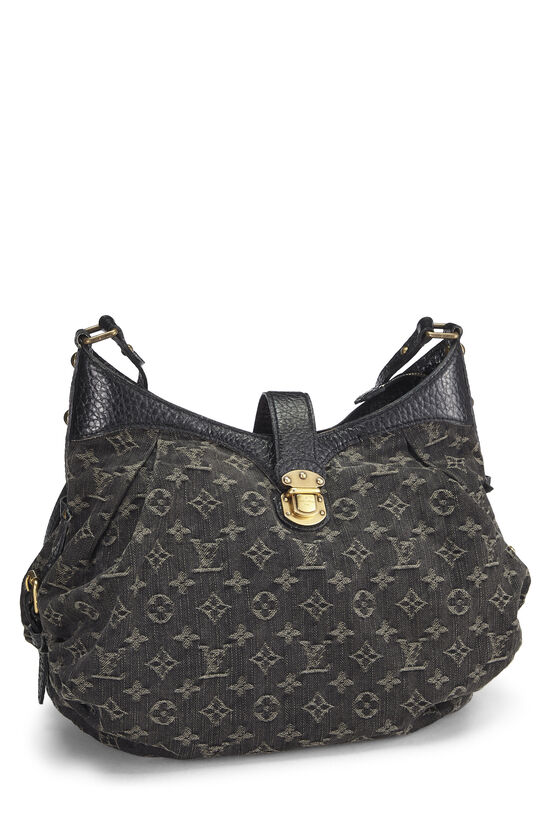 Louis Vuitton XS handbag in grey monogram denim canvas and black