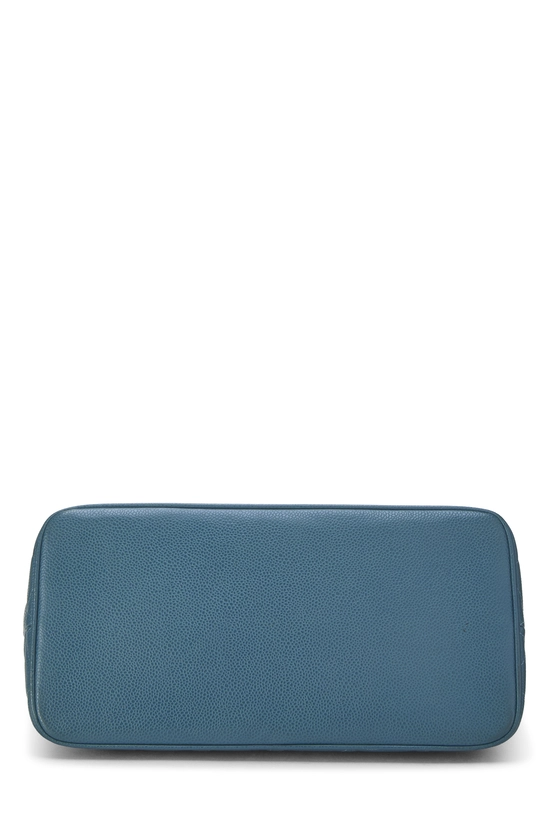 Blue Quilted Caviar Medallion Tote, , large image number 4