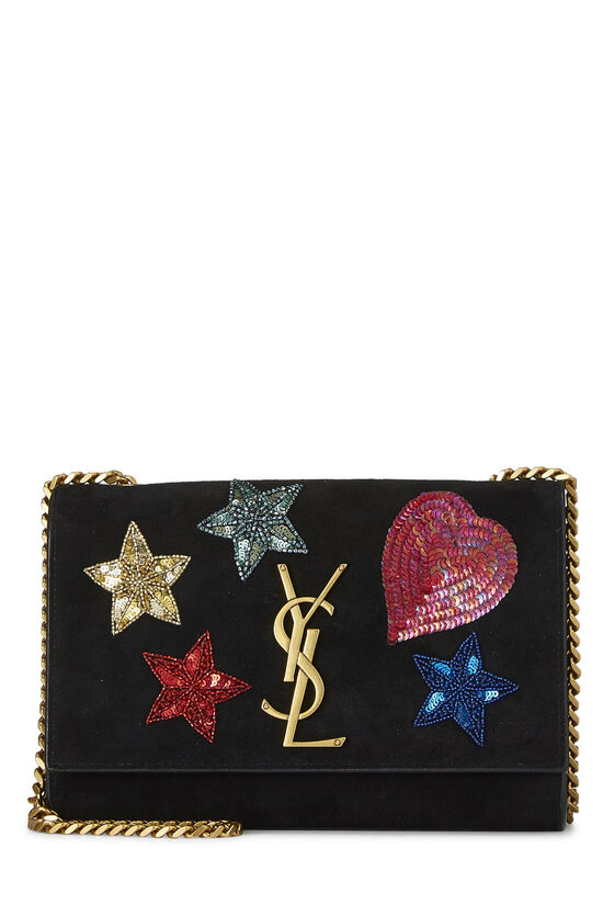 Black Suede Beaded Patches Kate Small , , large image number 1