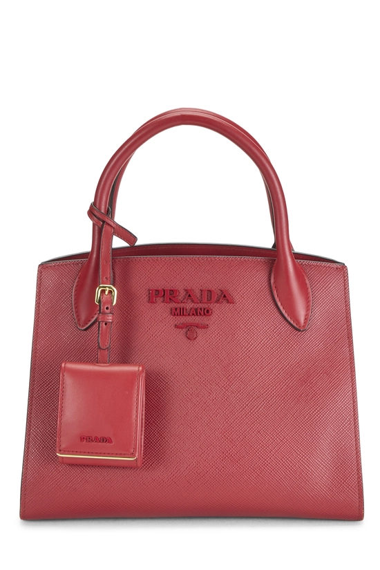 Red Saffiano Monochrome Tote Small, , large image number 0