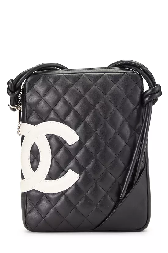 Black Quilted Calfskin Cambon Shoulder Bag, , large image number 0
