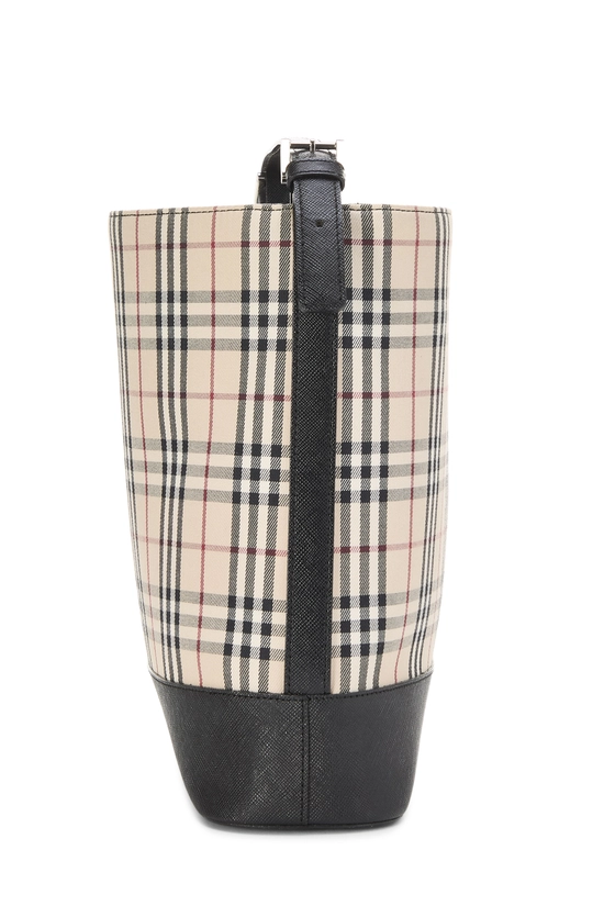 Black Check Jacquard Bucket Shoulder Bag Small, , large image number 2