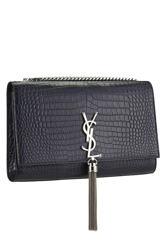 Navy Embossed Kate Tassel Medium, , large image number 1