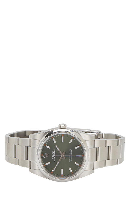 Stainless Steel & Olive Green Oyster Perpetual 114200 34mm, , large image number 2