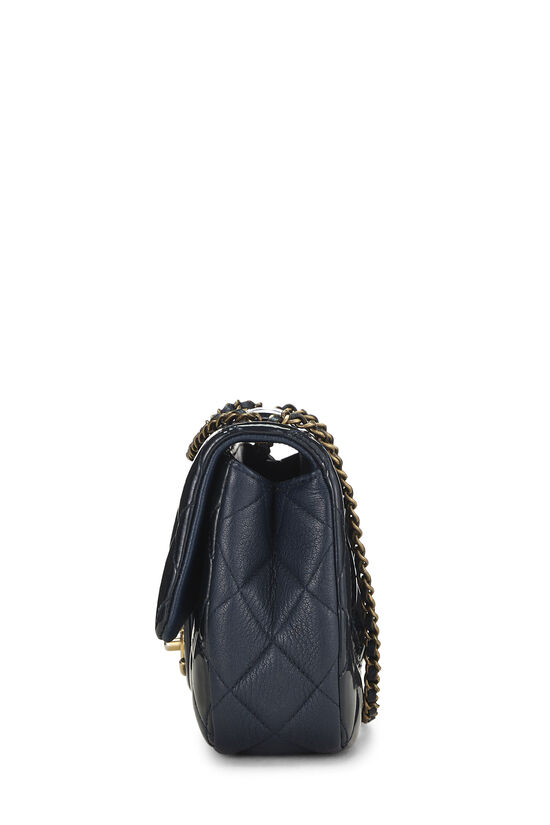 Chanel Navy Quilted Patent Leather 