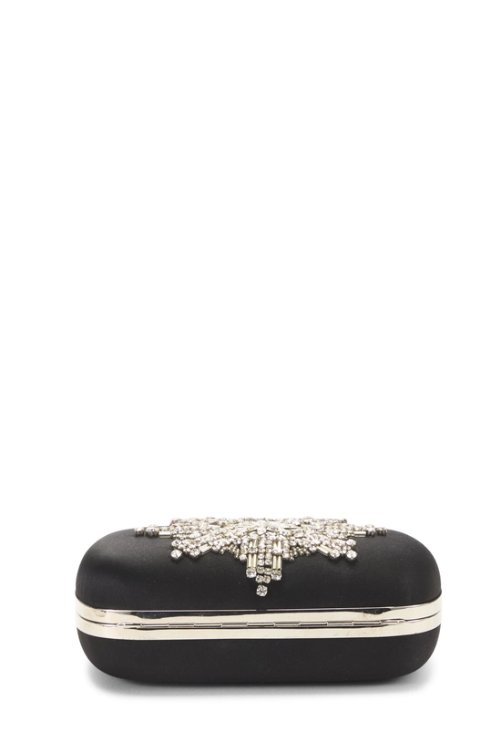 Black Embellished Skull Box Clutch, , large image number 4