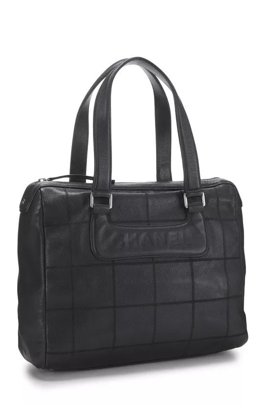 Black Calfskin Chocolate Bar Tote, , large image number 1