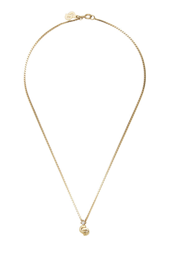 Gold Crystal CD Necklace, , large image number 0