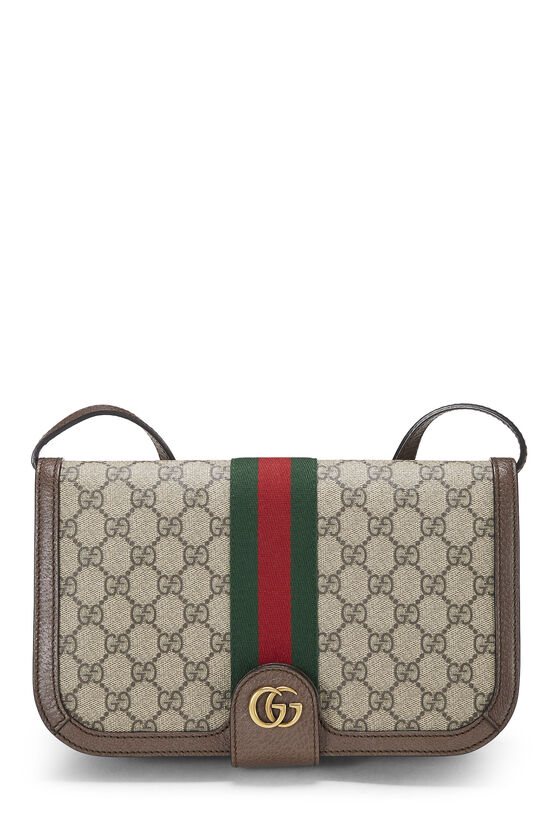 Gucci Ophidia Top Handle GG Supreme Web Medium Brown in Canvas/Leather with  Gold-tone - US