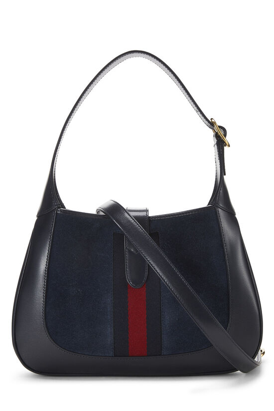 Navy Leather & Suede Jackie 1961 Shoulder Bag Small, , large image number 3