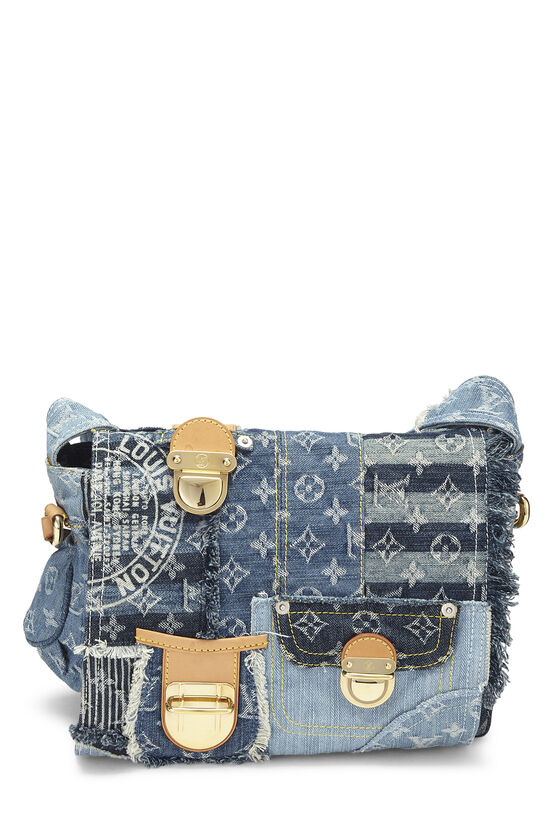 chanel denim patchwork bag purse
