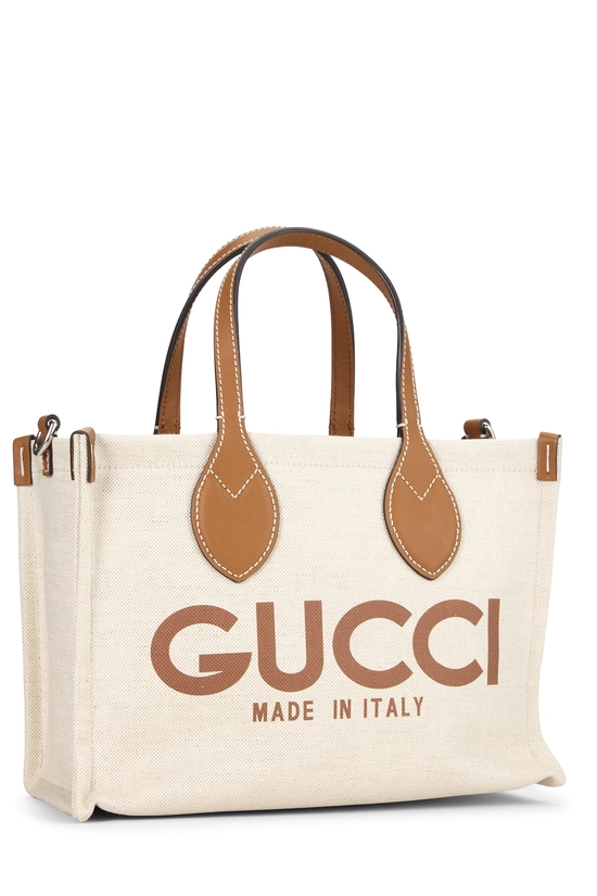 Brown Canvas Logo Print Tote Mini, , large image number 1