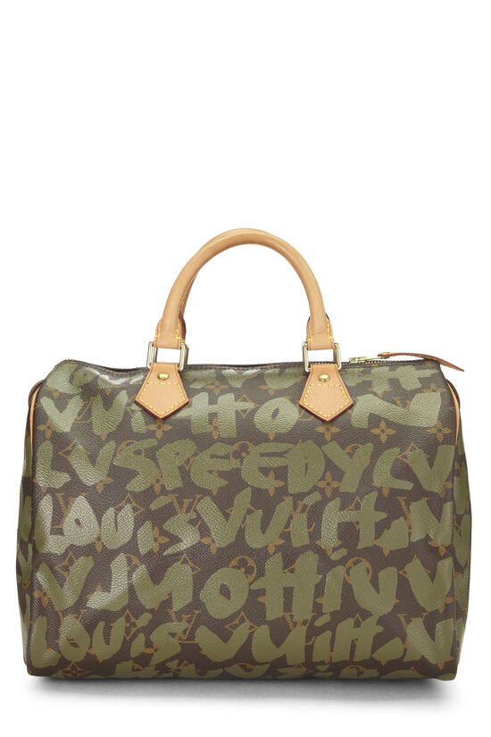 Stephen Sprouse x Louis Vuitton Green Graffiti Speedy 30, , large image number 0
